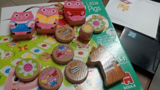 Jogo Madeira Goula 3 Little Pigs