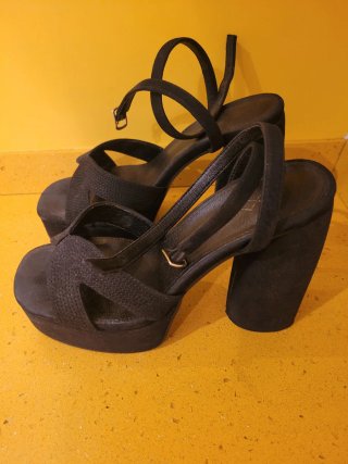Sandalias Mim Negras Plataforma