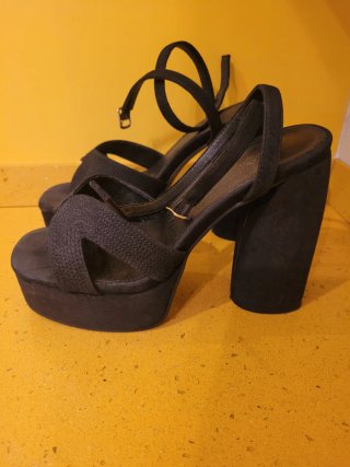 Sandalias Mim Negras Plataforma