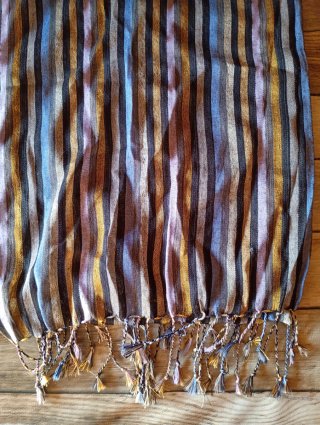 Chal de mujer con rayas - 180 cm x 70 cm