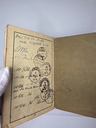 Pasaporte Alemán 1932 - Pareja Fotos y Sellos