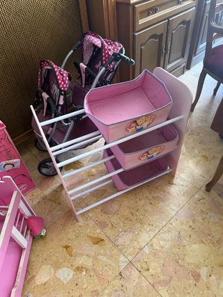 Cochecito doble y guarda-todo princesas