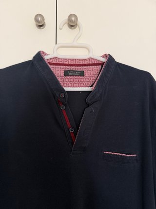 Polo Zara Cuello Mao Negro