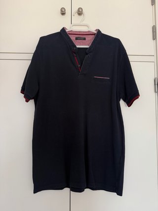 Polo Zara Cuello Mao Negro