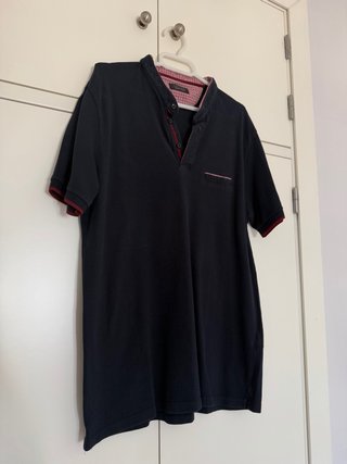 Polo Zara Cuello Mao Negro
