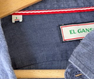 Camisa El Ganso lino azul marino