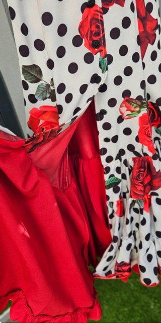 Vestido Flamenca Rojo y Blanco