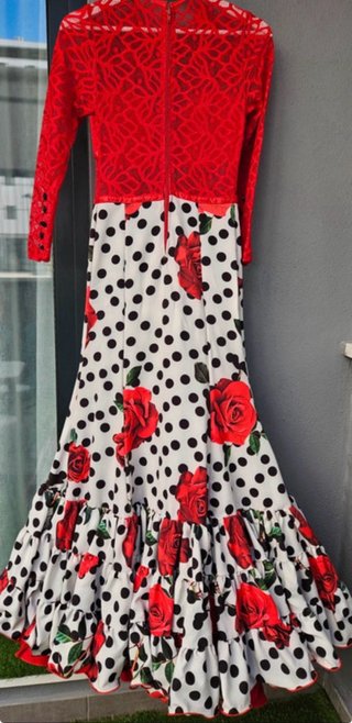 Vestido Flamenca Rojo y Blanco