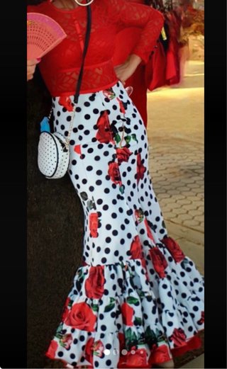 Vestido Flamenca Rojo y Blanco