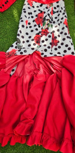 Vestido Flamenca Rojo y Blanco