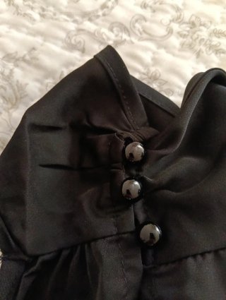 Top Halter Satén Negro Talla S