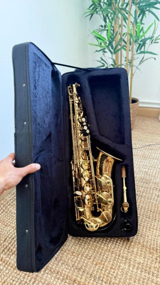 Saxofón Alto Dorado Como Nuevo