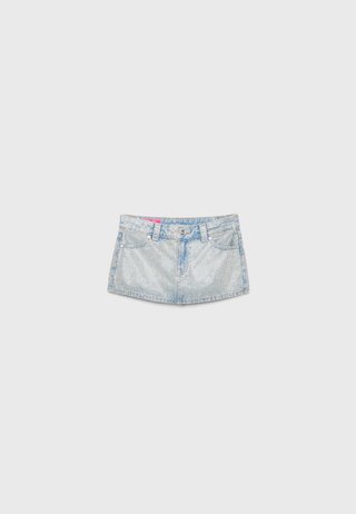 Falda pantalón denim brillos One Dilemma