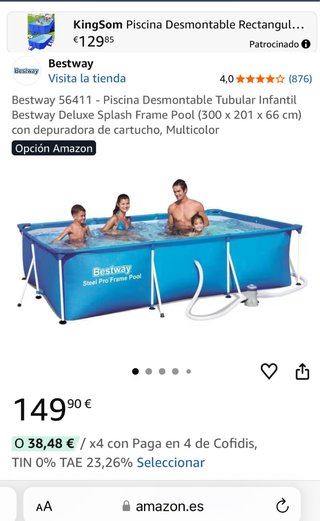 Piscina Bestway 3.00m x 2.01m