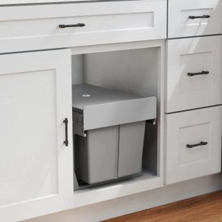 Cubo de basura extraíble gris