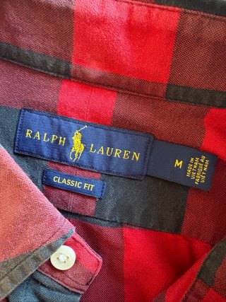 Camisa Ralph Lauren cuadros rojo y negro