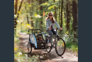 Carrito Plegable Bicicleta Azul