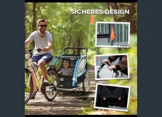 Carrito Plegable Bicicleta Azul