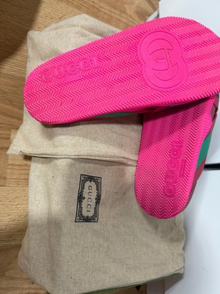 Sandalias Gucci Mujer Verde y Rojo