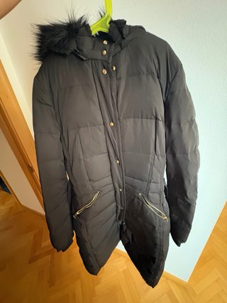 Abrigo Zara Basic Negro Talla M