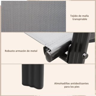 Set di 4 sedie da esterno grigie