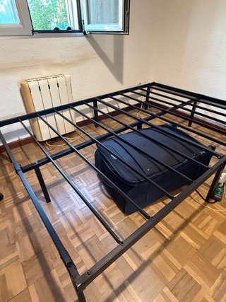 Somier Cama Metal Negro 135x190 Desmontable