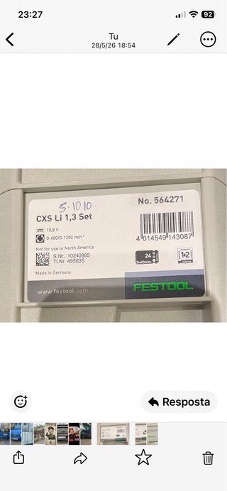 Taladro Atornillador Festool CXS