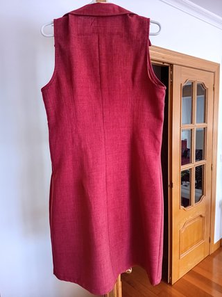 VESTIDO CAMISERO ROJO SIN MANGAS