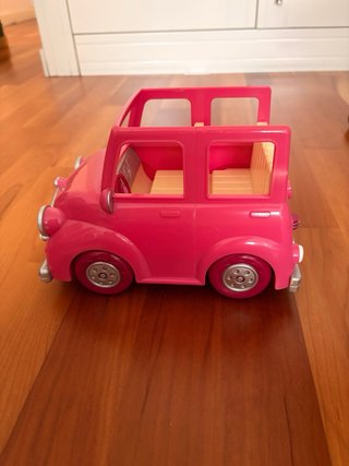 Coche caravana de juguete con accesorios