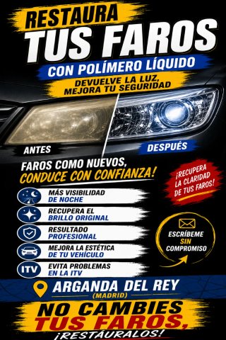 RESTAURACIÓN DE FAROS CON POLÍMERO LÍQUIDO