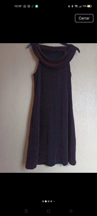 Vestido de fiesta lentejuelas negro y rojo