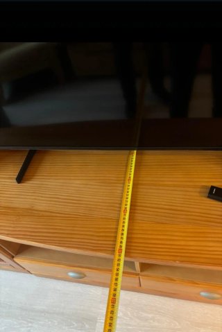 Mueble de salón madera y cristal