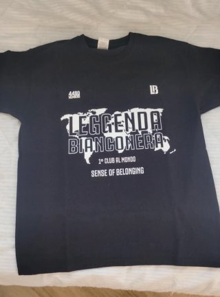 T-shirt nera bambino Leggenda Bianconera