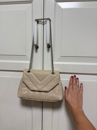 Bolso de hombro o cruzado beige