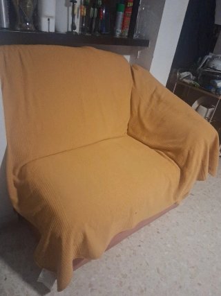 Butaca-cama tela y metal