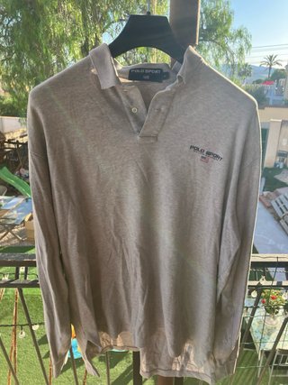 Polo Ralph Lauren Sport Gris Manga Larga