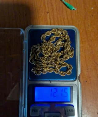 Cadena cordón y medalla oro 18k