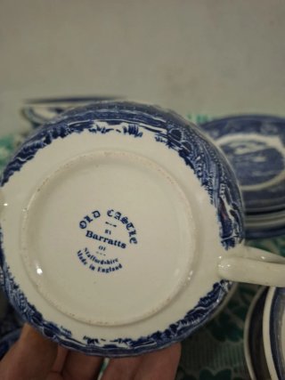 Vajilla Barrats Azul y Blanco Cerámica