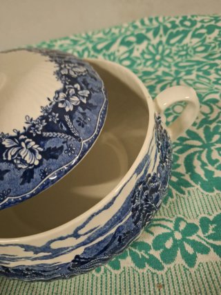 Vajilla Barrats Azul y Blanco Cerámica