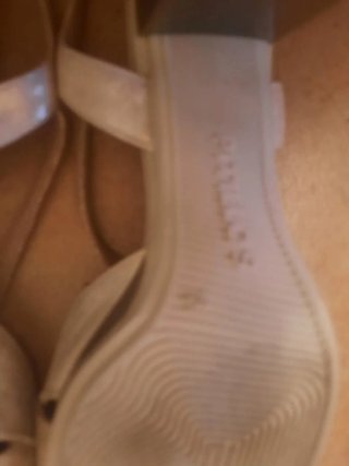 Zapatos Pitillos Talla 39 Beige/Oro
