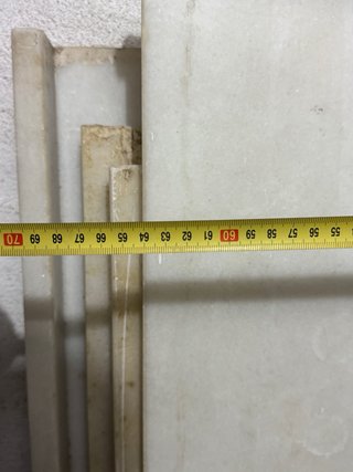 Encimera de mármol blanco para pescaderia