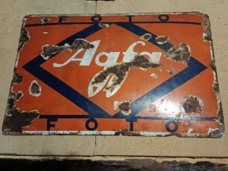 Cartel Publicidad Antiguo Agfa