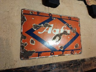 Cartel Publicidad Antiguo Agfa