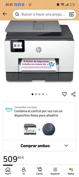 HP OfficeJet Pro 9022e Multifunción Color WiFi