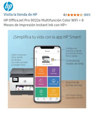 HP OfficeJet Pro 9022e Multifunción Color WiFi