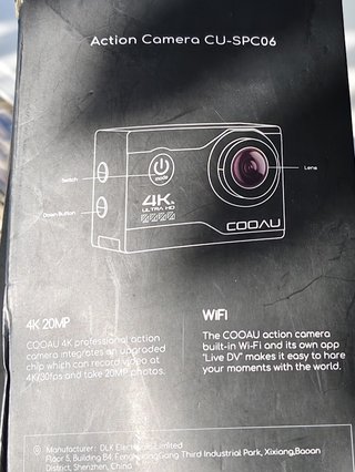 Cámara Acción 4K COOAU SPC06 Negra