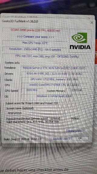 PC Gaming i7 / RTX 3070 Ti ASUS TUF / 32GB RAM /