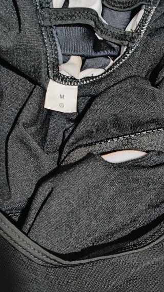 Bañador negro con flores, M/L