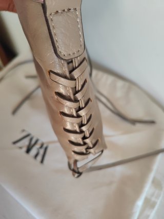 Bolso Zara Beige/Gris