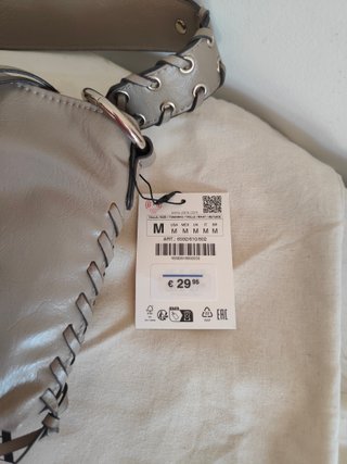 Bolso Zara Beige/Gris